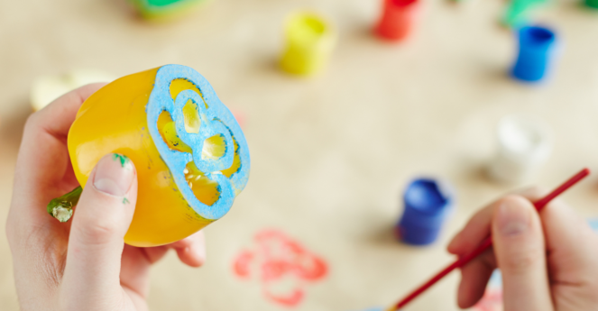 Inloop Atelier: Stempelen met groente en fruit
